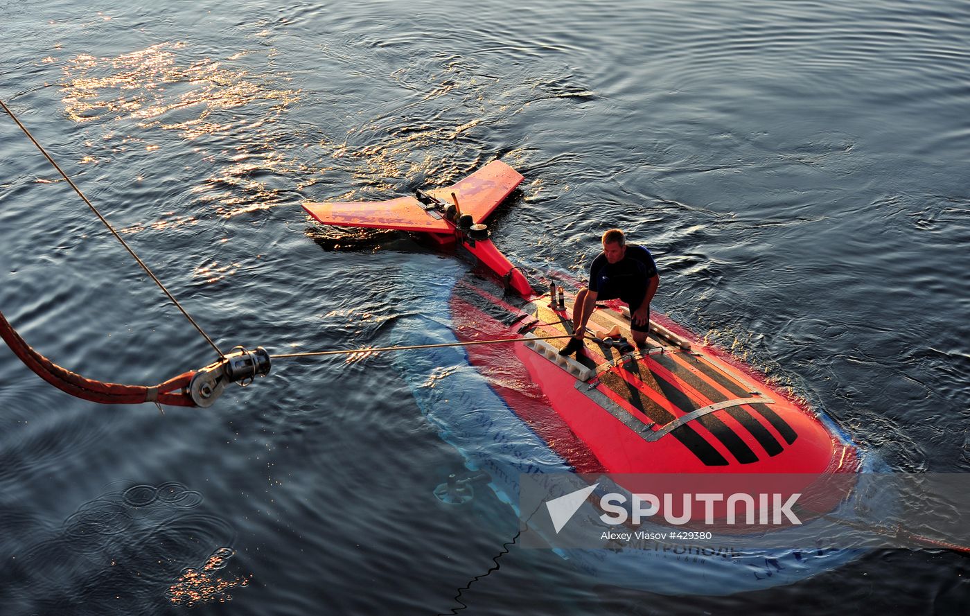 Mir-1 and Mir-2 submersibles on Lake Baikal