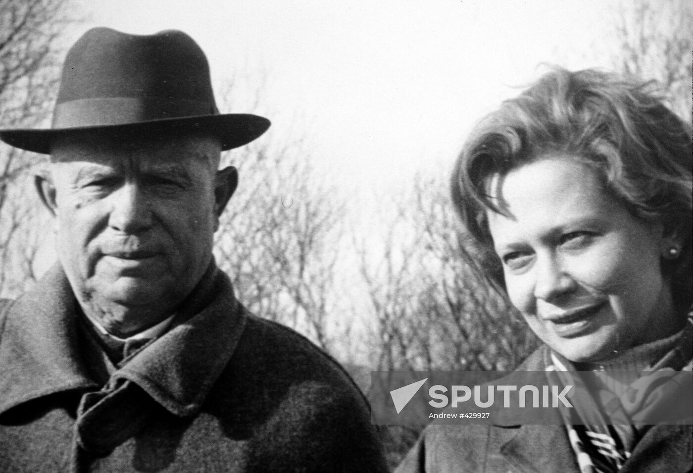 Nikita Khrushchev with his daughter Yulia Khrushcheva