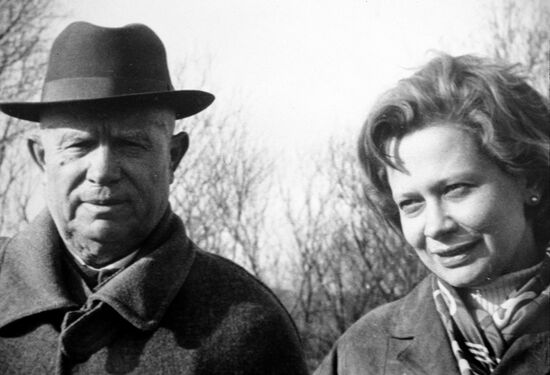 Nikita Khrushchev with his daughter Yulia Khrushcheva