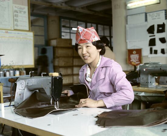 Sewing shop worker