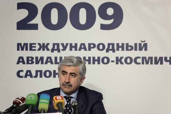 Sukhoi Company CEO Mikhail Pogosyan gives news conference