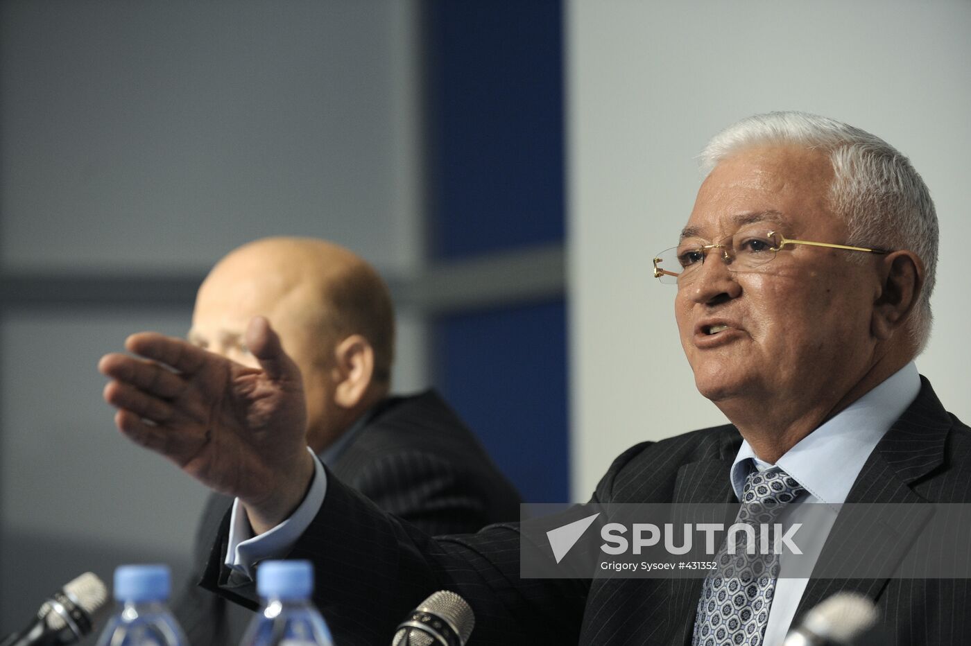 Irkut Corporation President Oleg Demchenko gives news conference