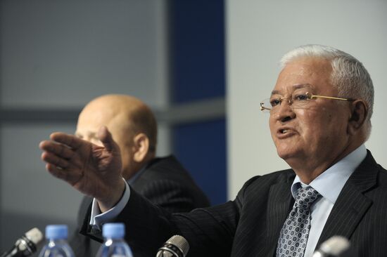 Irkut Corporation President Oleg Demchenko gives news conference