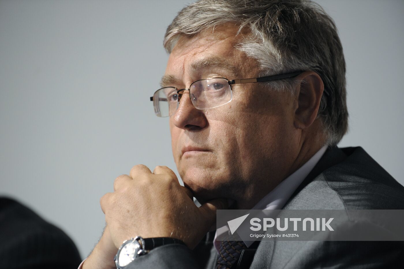 Beriev Aircraft Center CEO Viktor Kobzev gives news conference