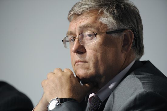 Beriev Aircraft Center CEO Viktor Kobzev gives news conference