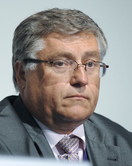 Beriev Aircraft Center CEO Viktor Kobzev gives news conference