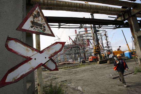 New power unit under construction at Sredneuralskaya GRES
