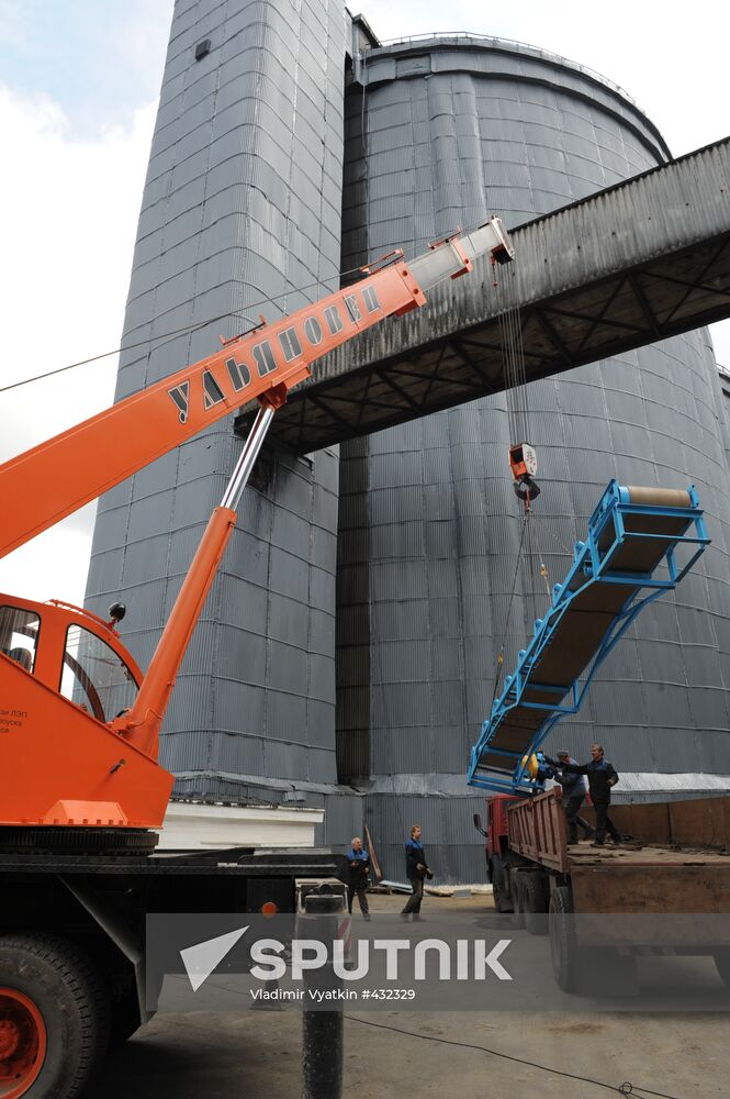 Grain harvesting in Otradaagroinvest, Oryol Region