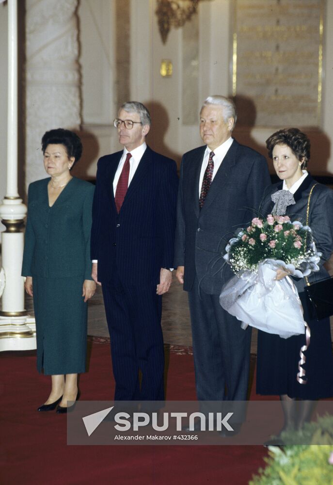 Boris Yeltsin meeting with John Major