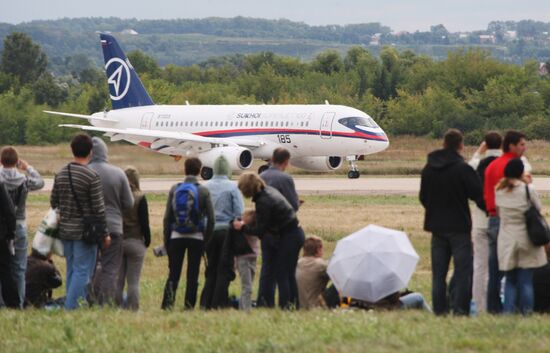 Superjet 100 plane at MAKS 2009