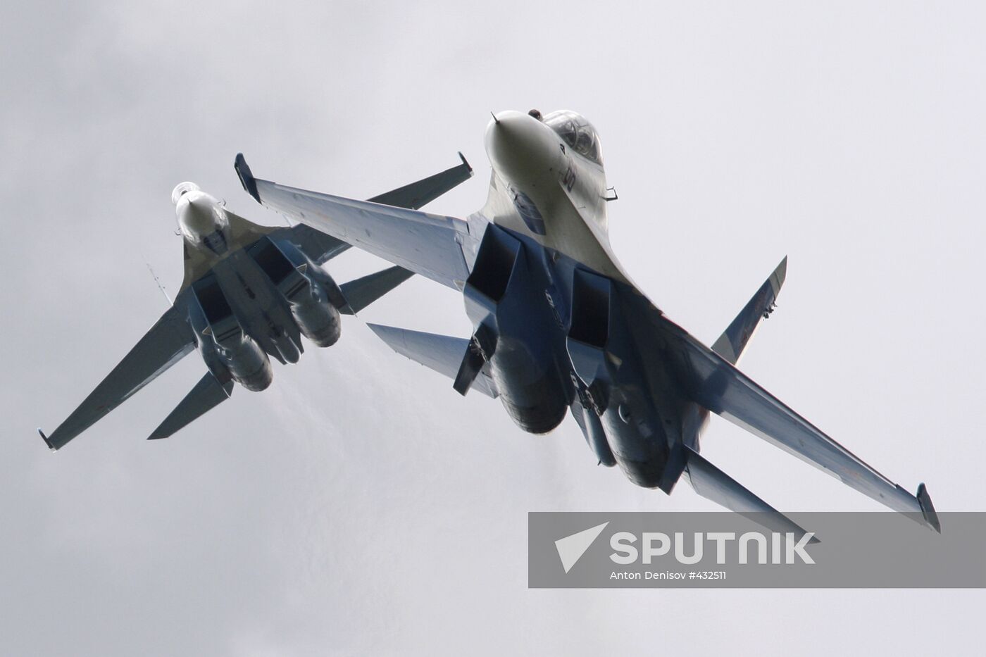 Russian Falcons aerobatics team on Mikoyan MiG-29 jets