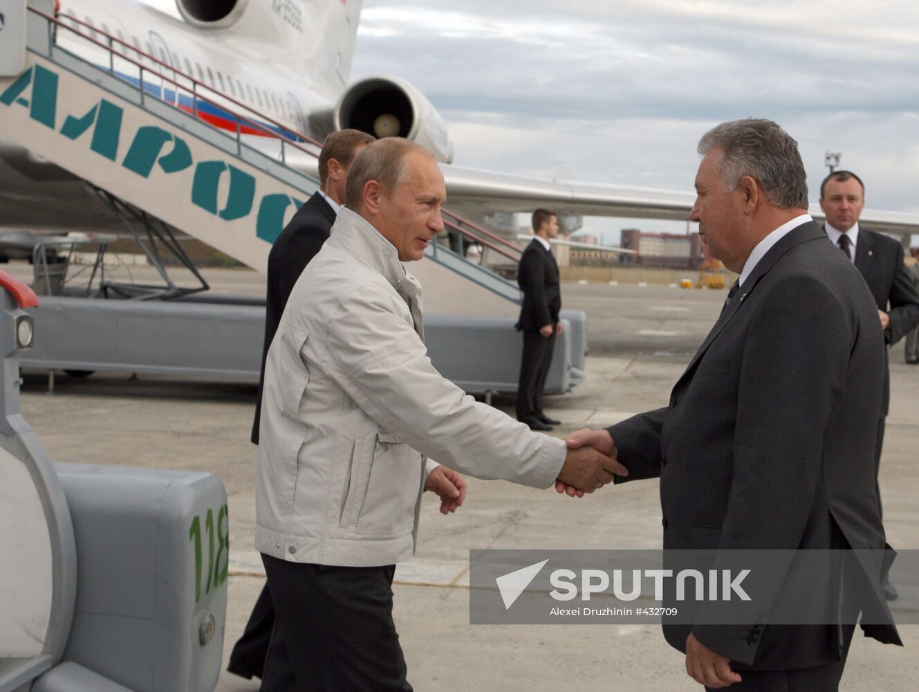 Russian Prime Minister Vladimir Putin visits town of Mirny