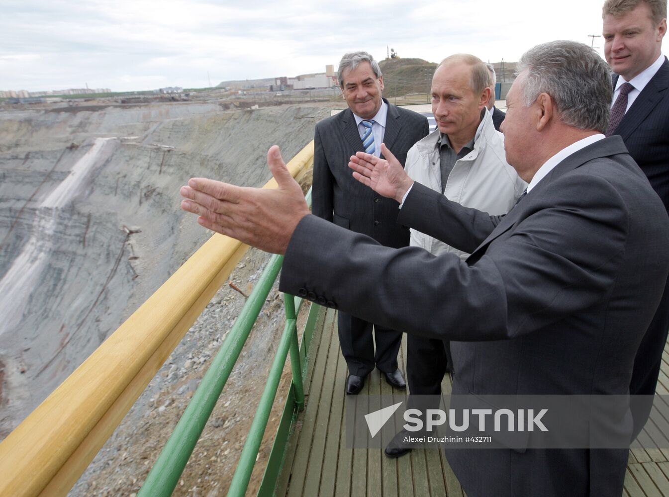 Russian Prime Minister Vladimir Putin visits town of Mirny