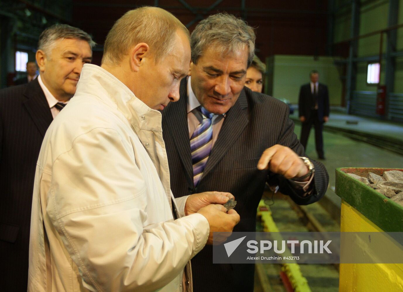 Russian Prime Minister Vladimir Putin visits town of Mirny