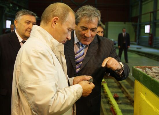 Russian Prime Minister Vladimir Putin visits town of Mirny