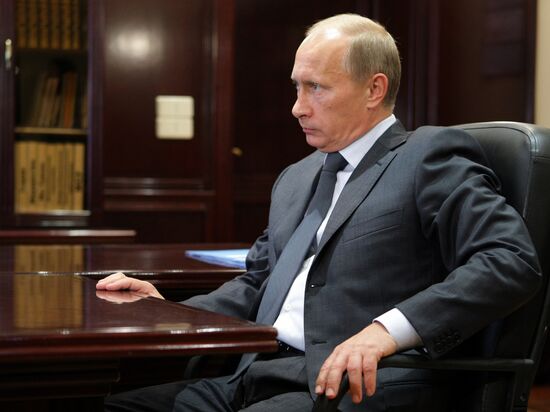 Vladimir Putin meets with Vyacheslav Shtyrov