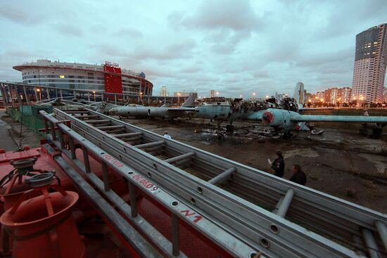 Fire in Aviation Museum, Khodynskoye Polye