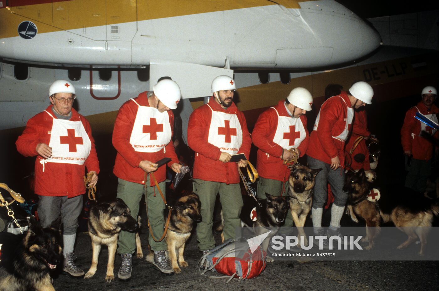 Rescuers at airport