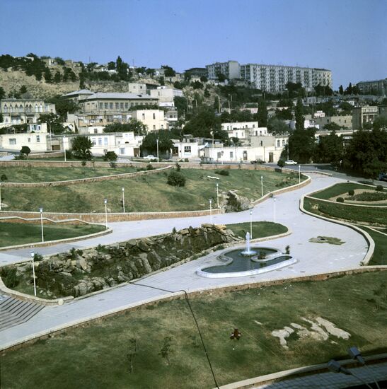 Public garden in front of CC of Communist Party of Azerbaijan