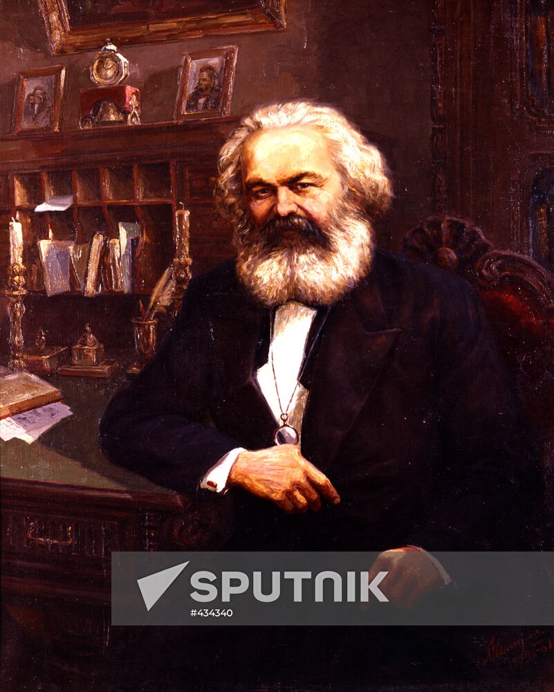 "Karl Marx" painting