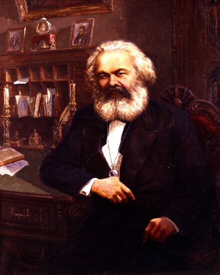 "Karl Marx" painting