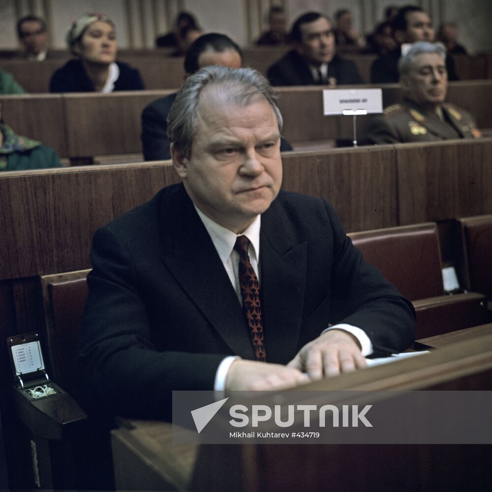 Tikhon Khrennikov attending session at Moscow Kremlin