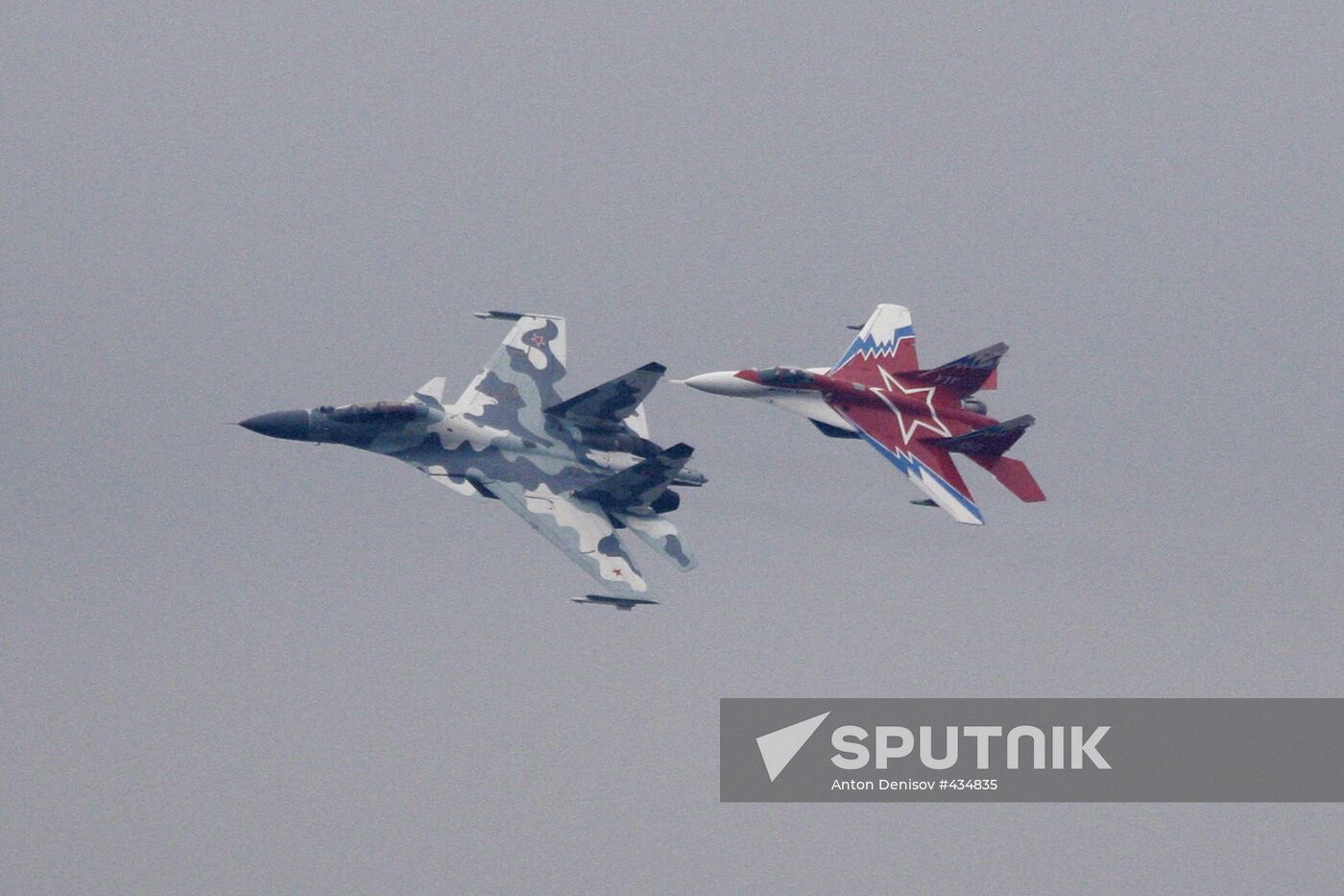Su-30 MKI multirole fighter jet and MiG-29 jet fighter aircraft