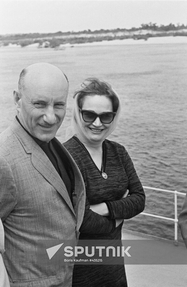 Film director Sergei Gerasimov, actress Lyudmila Khityayeva