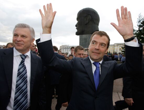 President Dmitry Medvedev visits Siberian Federal District