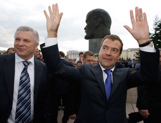 President Dmitry Medvedev visits Siberian Federal District