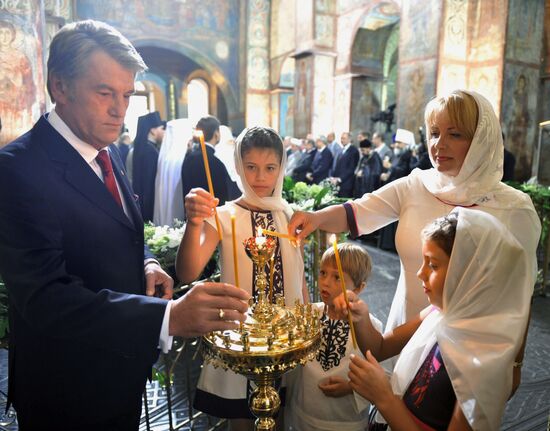 Ukrainian President Yushchenko with family