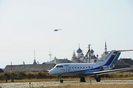 Yak-40 at Solovki airport