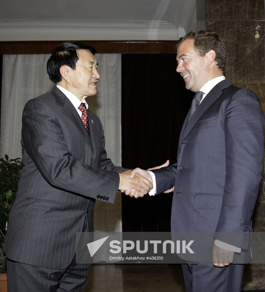 Dmitry Medvedev meets with Damdin Demberel