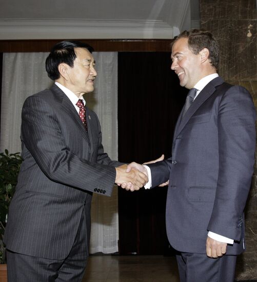 Dmitry Medvedev meets with Damdin Demberel