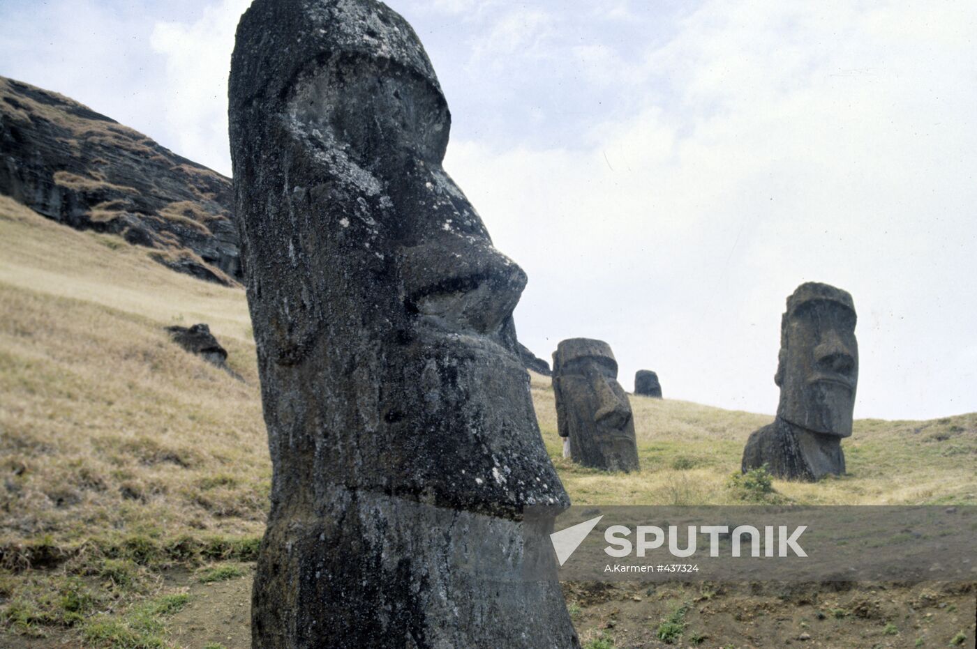 Moai stone sculptures