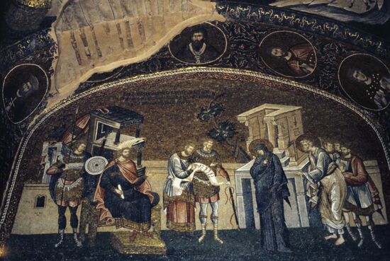 Mosaic in Hagia Sophia,Istanbul