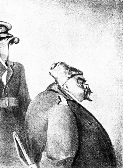 Caricature on A. Denikin