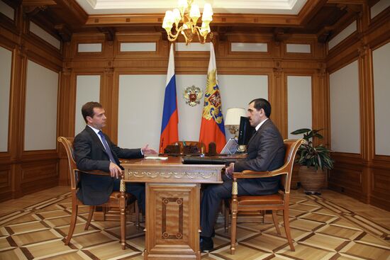 Dmitry Medvedev meets with Yunus-Bek Yevkurov