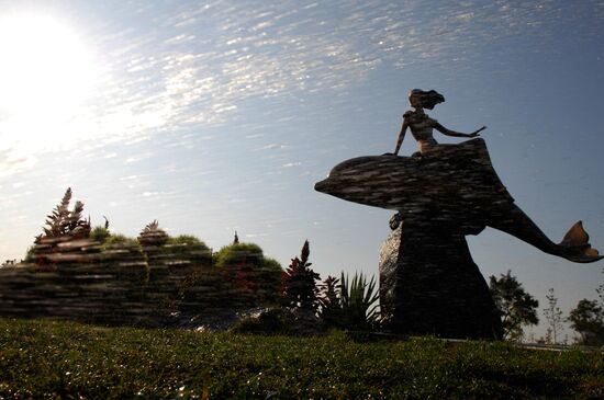 Dolphin and Mermaid Monument in Novorossiisk