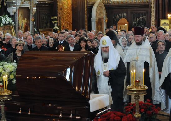 Sergei Mikhalkov's funeral service