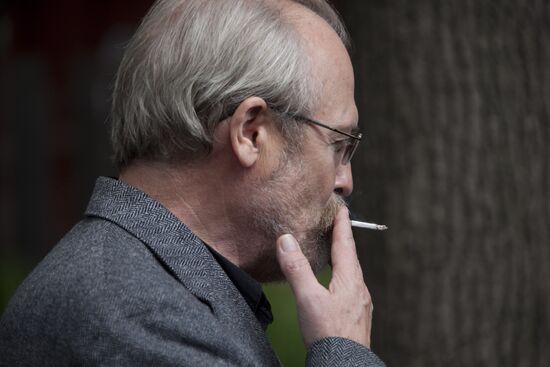 Sergei Mikhalkov's burial service at Novodevichy Cemetery