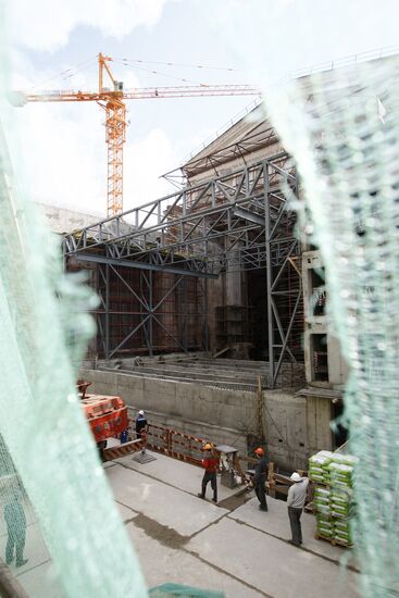 Moscow's Bolshoi Theater reconstruction site.