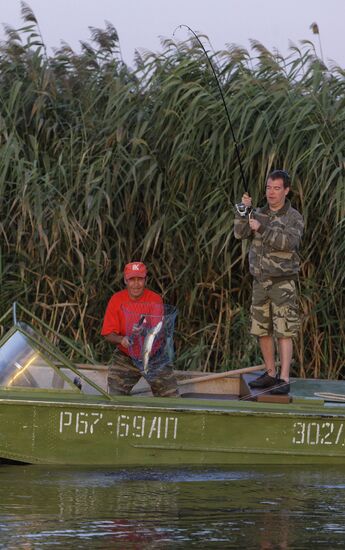 Dmitry Medvedev vacations in Astrakhan Region