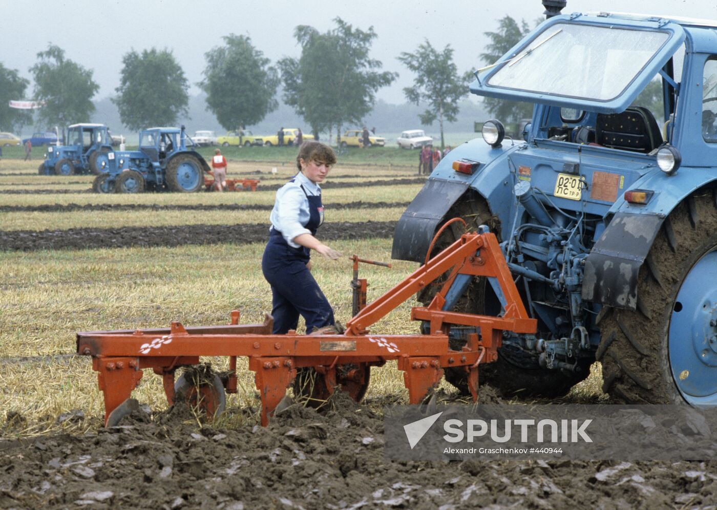 Tractor driver G. Mikhailovskaya