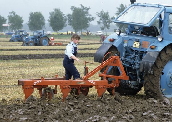 Tractor driver G. Mikhailovskaya