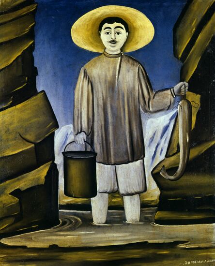 Fisherman among Rocks