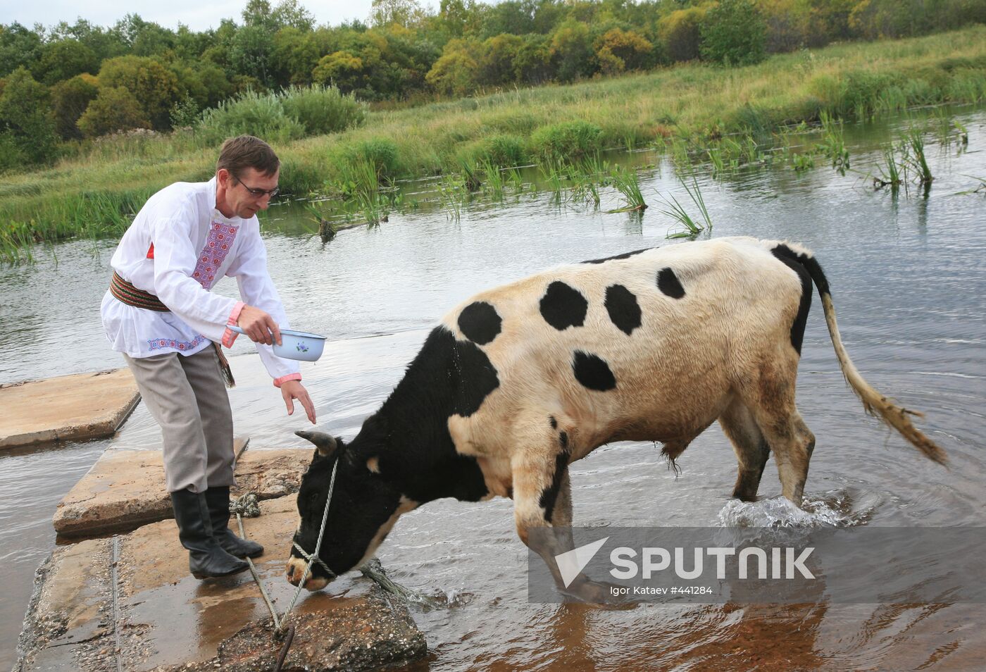 Pagan ritual of Bykoboi in the village of Bolshaya Kocha