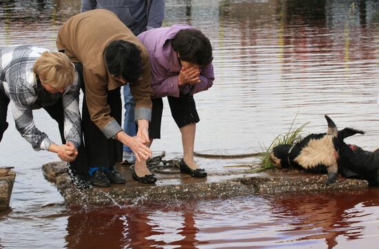 Pagan ritual of Bykoboi in the village of Bolshaya Kocha