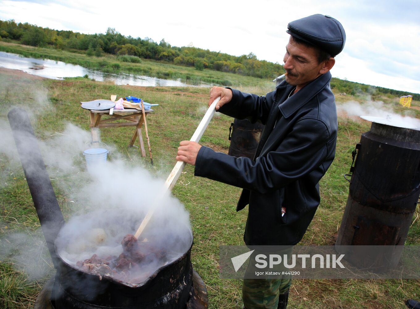 Pagan ritual of Bykoboi in the village of Bolshaya Kocha