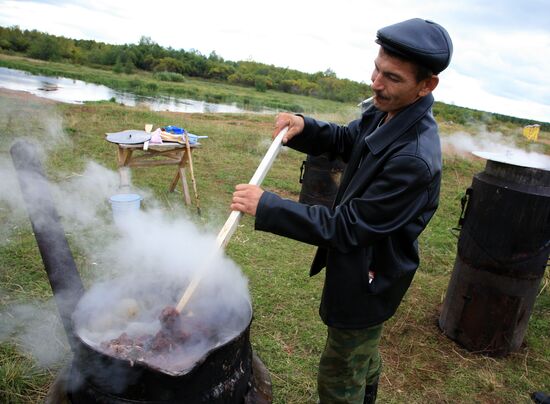 Pagan ritual of Bykoboi in the village of Bolshaya Kocha